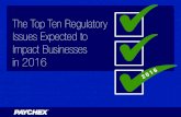 The Top Ten Regulatory Issues Expected to Impact Businesses in 2016