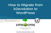 How to Migrate from b2evolution to WordPress