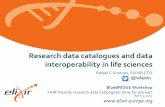 Research data catalogues and data interoperability in life sciences