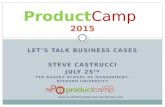 Let's Talk business cases ProductCamp Toronto 2015