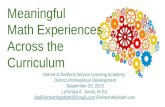 Meaningful Math Experiences Across the Curriculum lajones92515