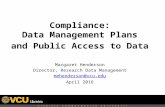 Compliance: Data Management Plans and Public Access to Data
