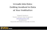 Inroads into Data: Getting Involved in Data at Your Institution