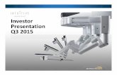 Intuitive Surgical Investor presentation q315
