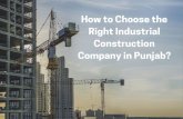 How to Choose the Right Industrial Construction Company in Punjab?