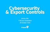 Export Controls and Cybersecrity 28 Oct 2015 FINAL
