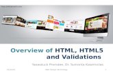 Overview HTML, HTML5 and Validations