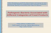 Pathogenic bacteria associated with different categories of food