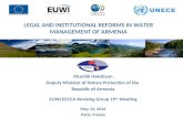 Legal and Institutional reforms in Water Management of Armenia