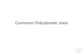 Common polyatomic ions