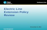 Electric Line Extension Policy Review