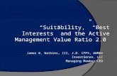 Suitability, Best Interests and the Active Management Value Ratio 2.0