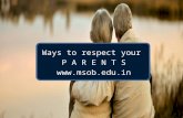 Ways to respect your parents |