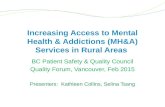 Increasing Access to Mental Health and Addictions Services in Rural Areas