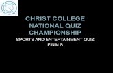 Christ College National Quiz Championship November,2013 - Finals