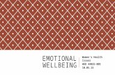 Emotional Wellbeing. HED 44025-001
