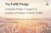 The FoRB Pledge -- Corporate Pledge in Support of Freedom of Religion or Belief (FoRB)