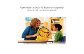 Leso telling the time in spanish