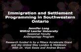 Immigration and Settlement Programming in SW Ontario