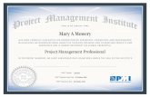 Mary Mowery PMP Certification 1295593