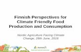 Finnish Perspectives for Climate Friendly Food Production and Consumption