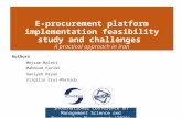 E procurement platform implementation feasibility study and challenges