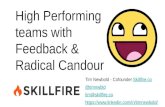 High performing teams with feedback and radical candour