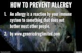 How to prevent Allergy