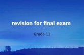 Grade 11 final exam revision