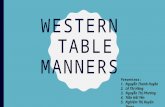 Western table manner