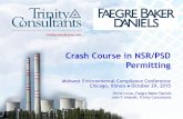Olivia Lucas, Faegre Baker Daniels, John Iwanski, Trinity Consultants, Crash Course in NSR/PSD Permitting, Midwest Environmental Compliance Conference, Chicago, October 29-30, 2015