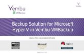 Backup solution for Microsoft Hyper-V in Vembu VMBackup