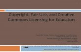 Copyright, Fair Use, and Creative Commons, March 2016