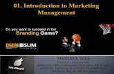 Introduction to marketing   - DSBM - 01