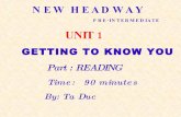 UNIT 1:GETTING TO KNOW