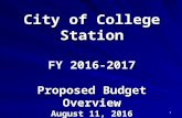 FY17 Proposed City of College Station Budget