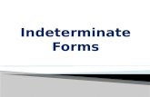 Indeterminate Forms and L' Hospital Rule