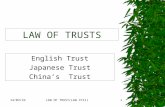Introduction to Law of Trusts