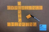 Experience Design Thinking slide deck 11 Aug 2016