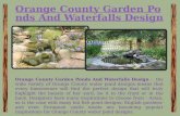 Orange county garden ponds and waterfalls design