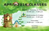 April 2016 Classes pptx