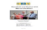Mansfield U3A Newsletter: October 2016