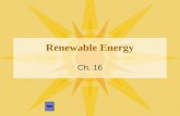 AP Environmental Science Ch. 16, Renewable Energy Resources