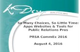 Apps, Websites & Tools for Public Relations Pros