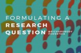 Formulating a research question: #SWEETS16