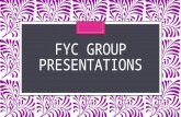 FYC Group Presentations 2015-2016
