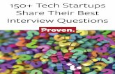 Top Interview Questions - 150+ Technology Startups Share their Most Important Interview Question