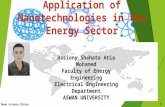 Application of Nanotechnologies in the Energy Sector
