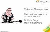 Marval Release Management - the political process