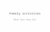 Family activities